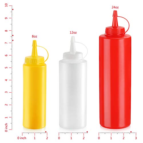 New Star Foodservice Squeeze Bottle, 12 oz, Red, Pack of 6 - color: Red, size: 12 Ounces