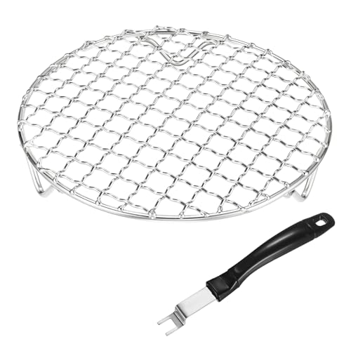 M METERXITY 1-Set Cooling Rack 6.5" Round 201 Stainless Steel, Silver - size: 6.5 Inch