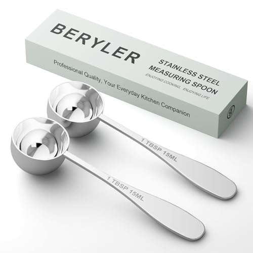 2PCS 1TBSP(15ML) Measuring Spoon, 18/8(304) Stainless Steel Tablespoon - size: 1 tbsp | 3 tsp | 15 ml | 1/2 oz