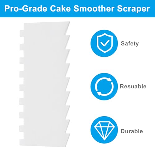 Zorfeter 6 PCS Clear Acrylic Cake Decorating Scraper Set