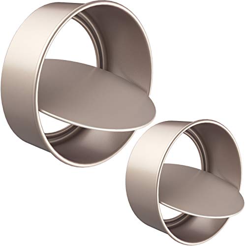 CHEFMADE Round Cake Pan Set, 6-Inch and 8-Inch with Removable Loose Bottom - color: Champagne Gold, size: 6-inch & 8-inch