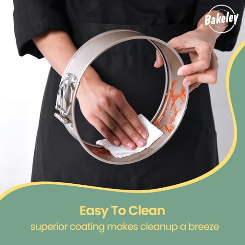 9 Inch Springform Pan With Removable Bottom Nonstick Carbon Steel for Oven - size: 9.3 inch