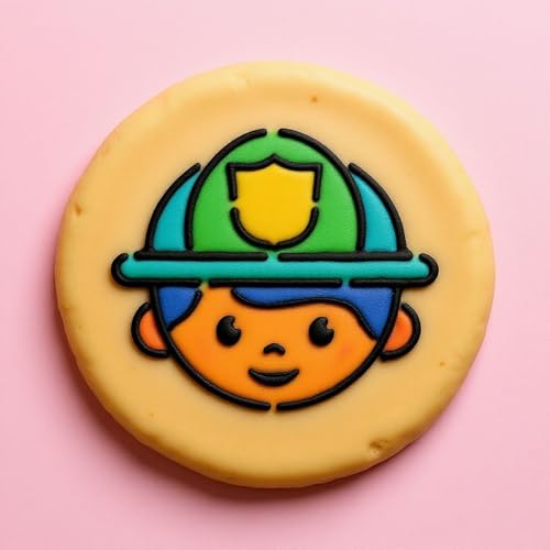 Reusable Firefighter PYO Cookie Stencil Paint Your Own Custom Design Unique Cookies Stencils Creates Custom Coloring Pages Designs, Perfect for Kids, Parties, and Bakers (Fire Fighter) - style: Fire Fighter