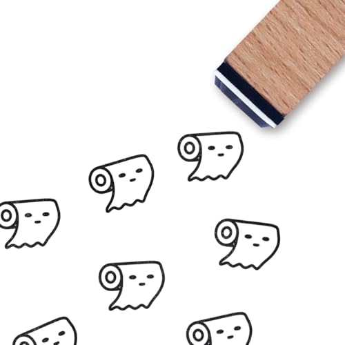 Toilet Paper Rubber Stamp, 3/5 Inch Small Mini Stamp for Scrapbooking Card Making Planner