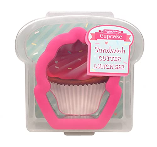Handstand Kitchen Shaped Sandwich Crust Remover & Container Set - Cupcake - color: Cupcake