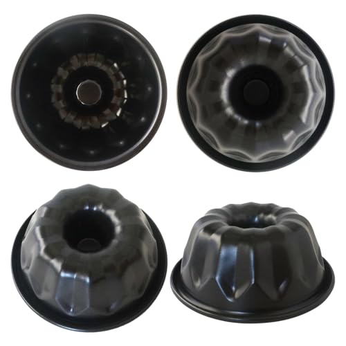 4 Inch Fluted Tube Cake Pan, Nonstick Metal Kugelhopf Baking Mold