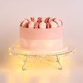 NWK 12inch Clear Round Cake Stand with String Lights