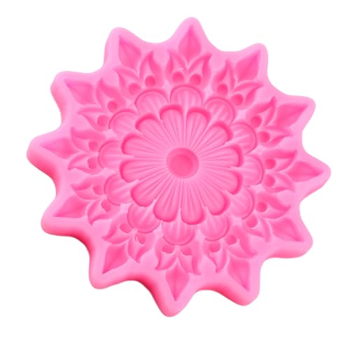 ZiXiang Embossed Flower Silicone Molds Baroque Relief Fondant Mold Set of 4