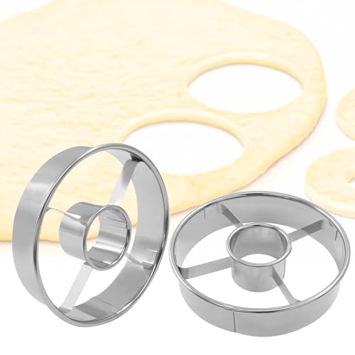 Litoexpe 2 Pcs Stainless Steel Donut Cutter 3.86"