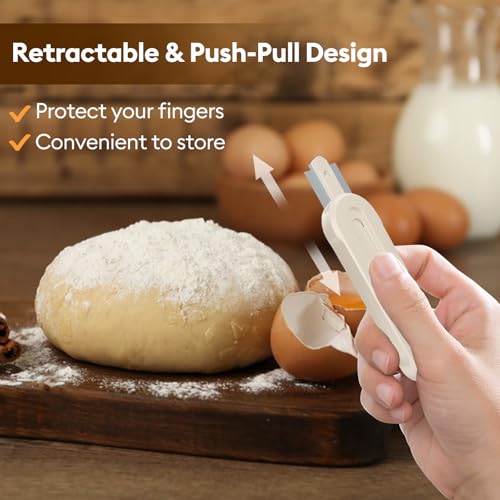 MOJOHAND Bread Lame Dough Scoring Tool, Retractable Blade, Off-White - color: Off-White