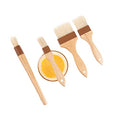 Restaurantware Boar Bristle Wood Pastry Brushes, 4-Piece Set - size: Set