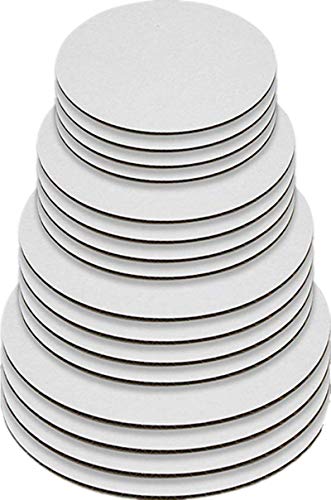 Round Greaseproof Cake Boards – White Cake Circle Base, 6/8/10/12 inch, 5 of Each Size LEGLO - style: White Round Cake Board