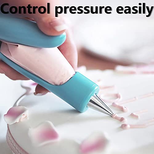 Cake Decorating Pen Tool Kit Pastry Bag DIY Cake Deco Tools Kit Pastry Icing Pen Piping Kit Bags(Blue) - color: Blue