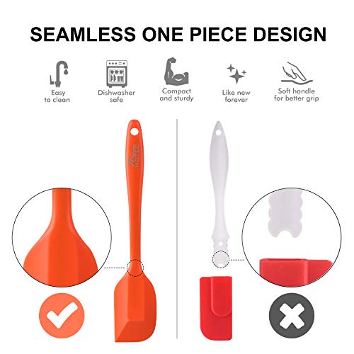 HOTEC 9-Pack BPA Free Silicone Spatula Set, Multi-Color - color: Multicolor-9