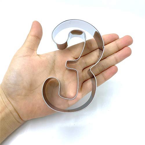 LILIAO Number 3 Cookie Cutter, 2.4 x 4 inches