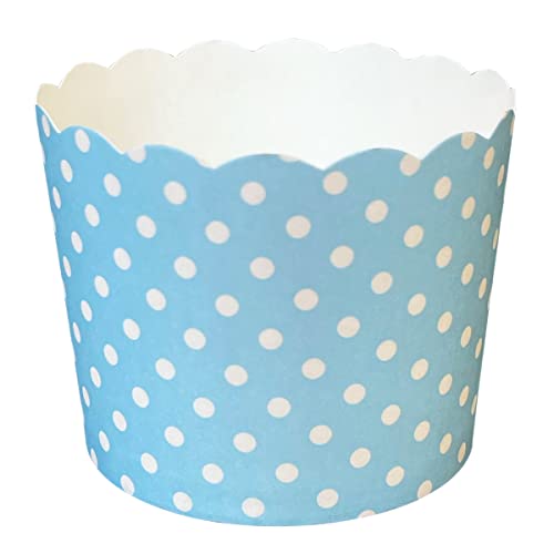 Paper Baking Cups (Polka Dots), Greaseproof Disposable Cupcake Liners (Turquoise, Large Cups (50-Pack)) - color: Turquoise