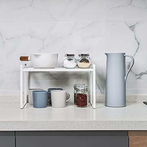 Shantton Cabinet Shelf Organizer, Pantry Shelf Rack, White 16.1x10.6x9.5 - color: White, size: L16.1'' W10.6'' H9.5''