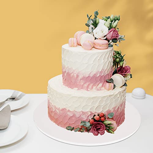 6 PCS Cake Drums 12 Inch, 12inch Drum, Cake Boards 12 Inch Round, 1/2" Thick Cardboard, Sturdy Circle, Base para Pastel Cardboard Base White Cake Boards for Wedding - size: 12 Inch