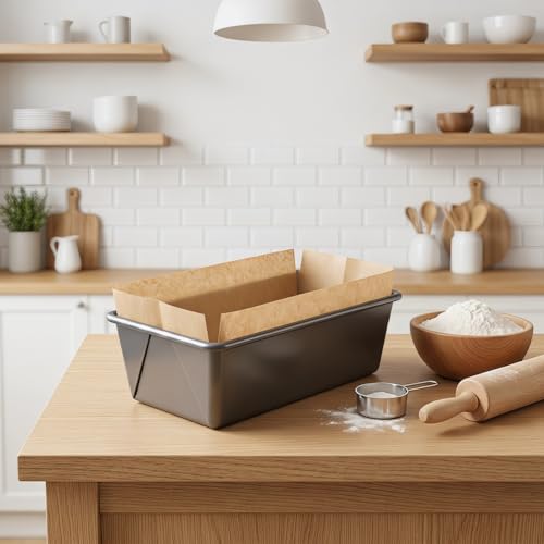 SHINEOFI 100 Pack Parchment Paper Loaf Pan Liners Nonstick Baking Sheets