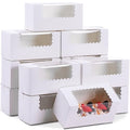 Ireer 40 Pcs 40 Pcs 8 x 4 x 4 Inch Bakery Boxes with Window, White