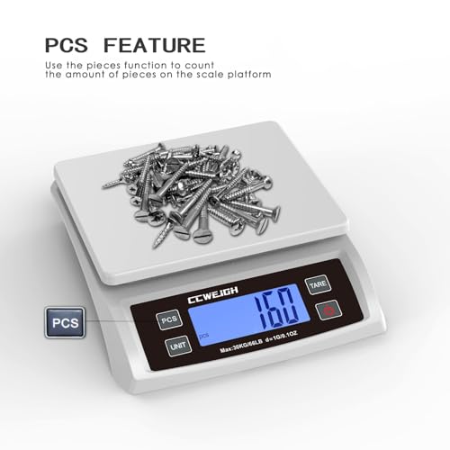 Food Scale 66lb,Rechargeable Digital Kitchen Scale for Baking - color: White