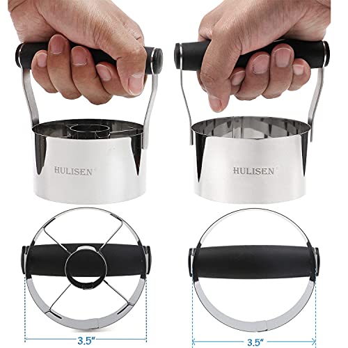 HULISEN 3.5 in Donut Cutter & Biscuit Cutter Set with hole, Stainless Steel - size: 3.5" Donut Cutter & Biscuit Cutter