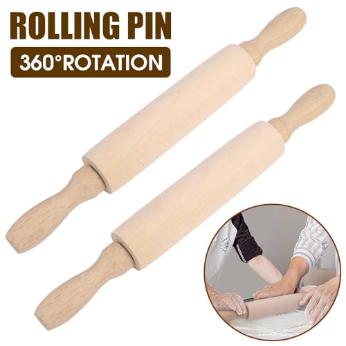 Baking Small Dough Rolling Pins for Fondant Pastry Pizza Crafting and Imaginative Play for Christmas Presents Rolling Pins Kitchen and Dining (20x2.8cm)