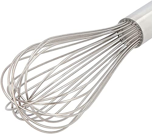 TrueCraftware- 10" Stainless Steel Piano Whip Whisk Commercial Kitchen Heavy Duty Balloon Wire Whisk Egg Beater for Baking Mixing Blending Stirring - color: Piano Wire Whisk, size: 10 Inch