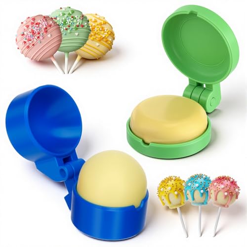 2 Pcs Round and Disc Cake Pop Mold Shapes Press Set, Sphere, Disc - color: Round and Disc, size: Small