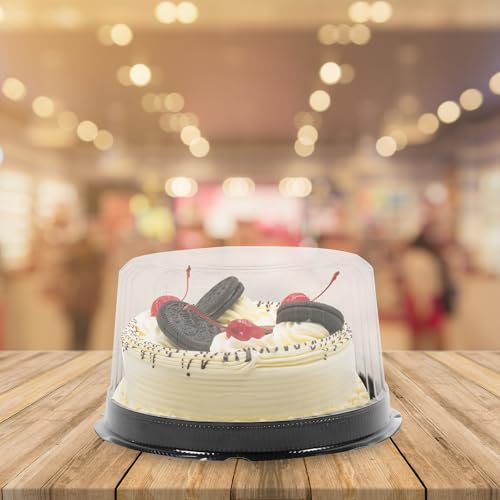 Operitacx 10pcs Clear Food Container Cake Containers Carriers Packaging with Lids 6inch(Style) - color: Transparent