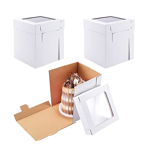 Tall Cake Boxes for Tier Cakes,8X8X10 Inch 4Pack
