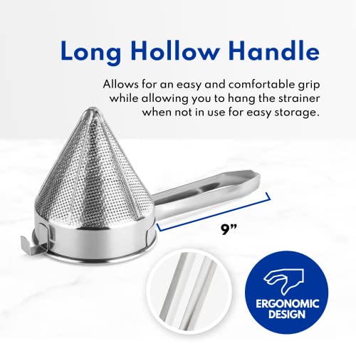 New Star Foodservice 34219 Stainless Steel China Cap Strainer, 7-Inch