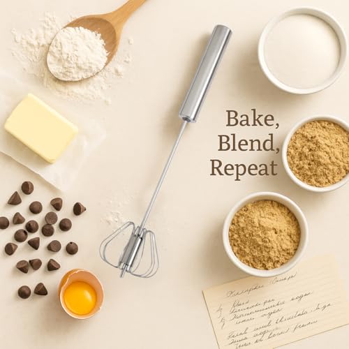 Mrs. Anderson’s Baking Rotary Whisk Hand Blender, Stainless Steel, 10.25-inches - style: Rotary