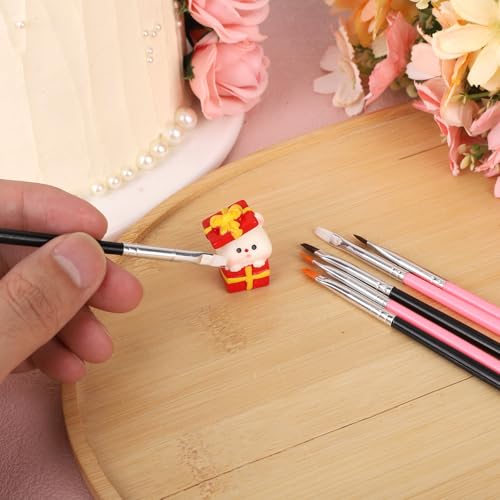 30pcs Cake Decorating Brushes, Food Safe Paint Brushes Kit (Pink & Black)