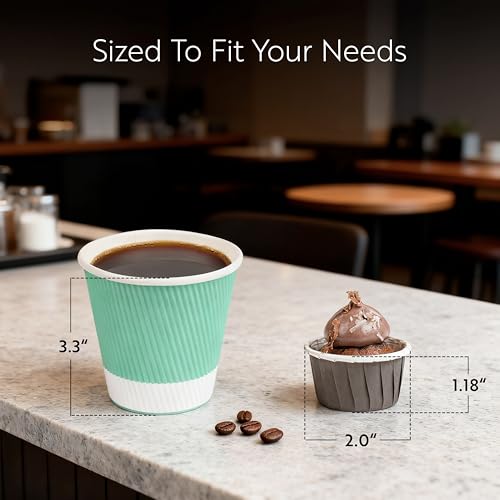 Restaurantware 1 oz Round Gray Paper Small Baking Cup, 200 Pack - color: Gray, size: Small