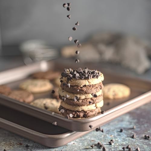 HAPPIELS 10 x 15 inch Nonstick Jelly Roll Sheet Pan 2-Pack, PFOA & BPA Free - size: 15'' Sheet Pan 2-Pack