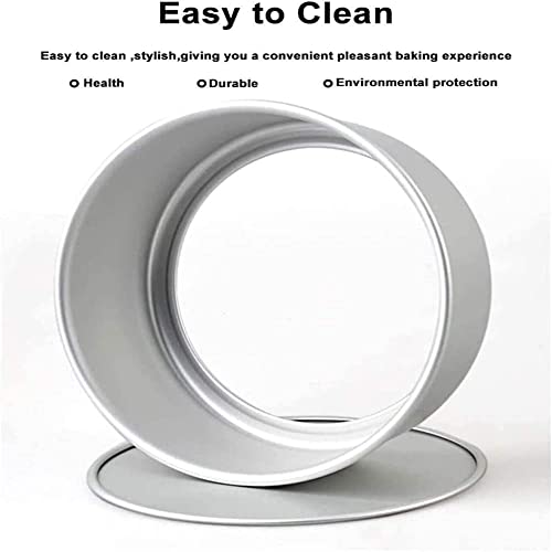 EXGOX 2 Pack 7-Inch Non-Stick Deep Aluminum Round Cake Pan With Removable Bottom For Wedding/Birthday/Christmas Cake Baking Round Cake Tin Set With Loose Base - size: 7inch