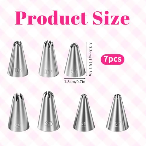 Large Piping Tips Set French Star Tube Frosting Nozzle Kit