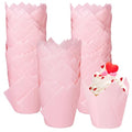 250Pcs Tulip Cupcake Liners,Parchment Paper Cupcake Liner in Standard Size - color: Pink
