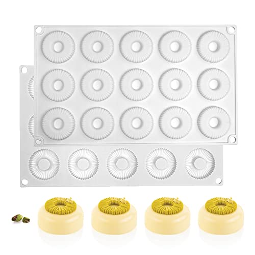 Silicone Donut Mold Round Doughnut Silicone Candy Molds Non-Stick Silicone Molds Perfect For Donut Cake Biscuit Bagels Dishwasher Safe