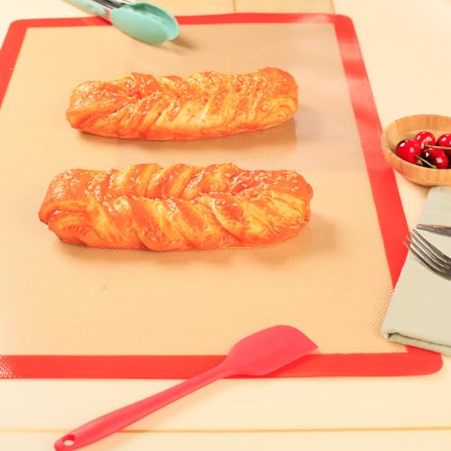 AMYONE Silicone Baking Mat for Full Size Sheet Pan, Platinum, 18x26" Large - size: 24.5"L x 16.5"W