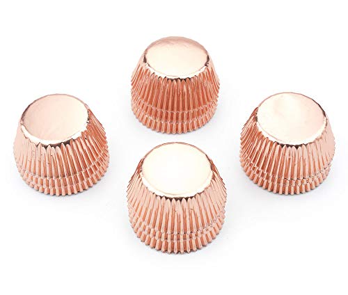 Gifbera Mini Rose Gold Foil Cupcake Liners Metallic Baking Cups, 300-Count - color: Rose Gold