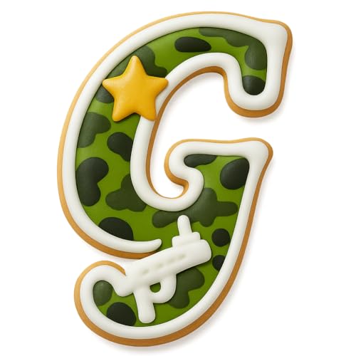 Mighty Gadget Fancy Cursive Letter A to Z Cookie Cutter - 4" Tall Alphabet Baking Mold (Random Color) (G) - color: G