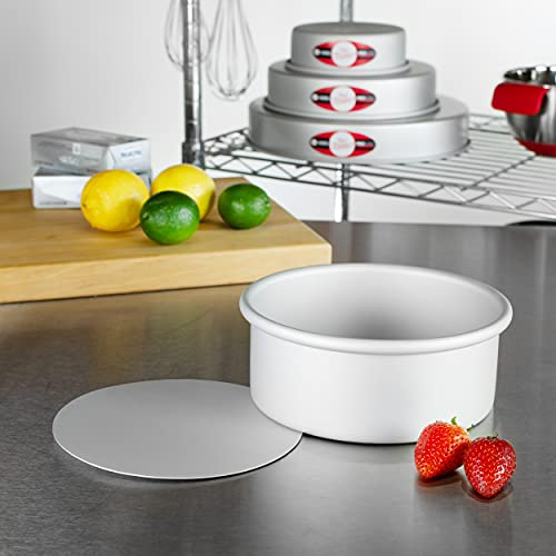 Fat Daddio's PCC-73SET Anodized Aluminum Round Cheesecake Pans, 2 Piece Set, 7 x 3 Inch - size: 7 x 3 Inch, Set of 2, style: Sets