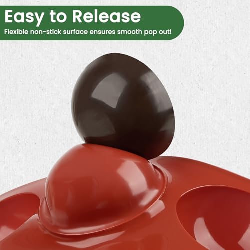 Semi Sphere Silicone Hot Chocolate Bomb Molds, 4Pcs, 6-Cavity - color: 6 Medium (4 Pack)