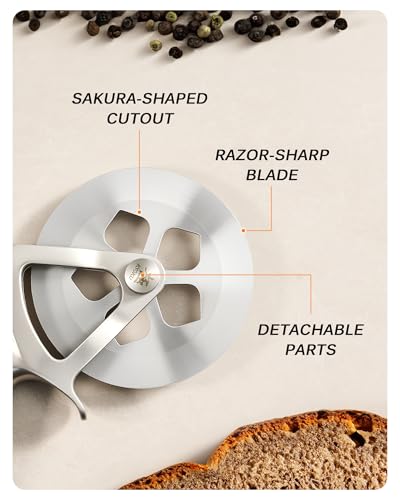 KYOKU 4in Pizza Cutter, Detachable High Carbon Steel Wheel with Blade Cover - size: Pizza Cutter with Blade Cover