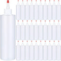 16 oz 30 Pack 16 oz Plastic Condiment Squeeze Bottles for Sauces, Red - color: Red