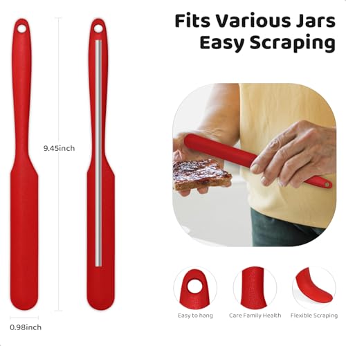 MOJOTORY Silicone Jar Scraper with Long Handle - size: 1 pcs