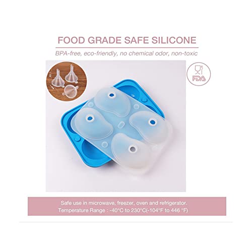 4 Holes 3D Mango Shape Cake Mold Fruit Pudding Ice Tray Mold Jelly Pastry Ice Cream Mould Mousse Cake Baking Molds