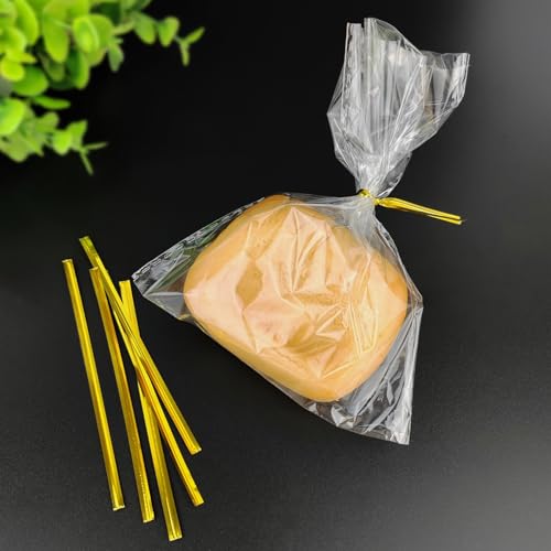 400 Pcs Metal Twist Ties 4 Inches Twist Straps for Bread Bags Candy Bags Snack Bags Halloween Party Cake Favor (Green) - color: Green